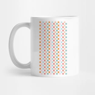 retro colors gingham pattern Mug